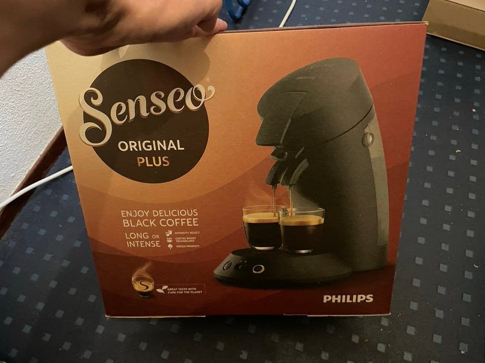 Philips Senseo Original Plus Koffiezetapparaat Zwart, Ophalen, Koffiepads en cups, 2 tot 4 kopjes, Koffiemachine
