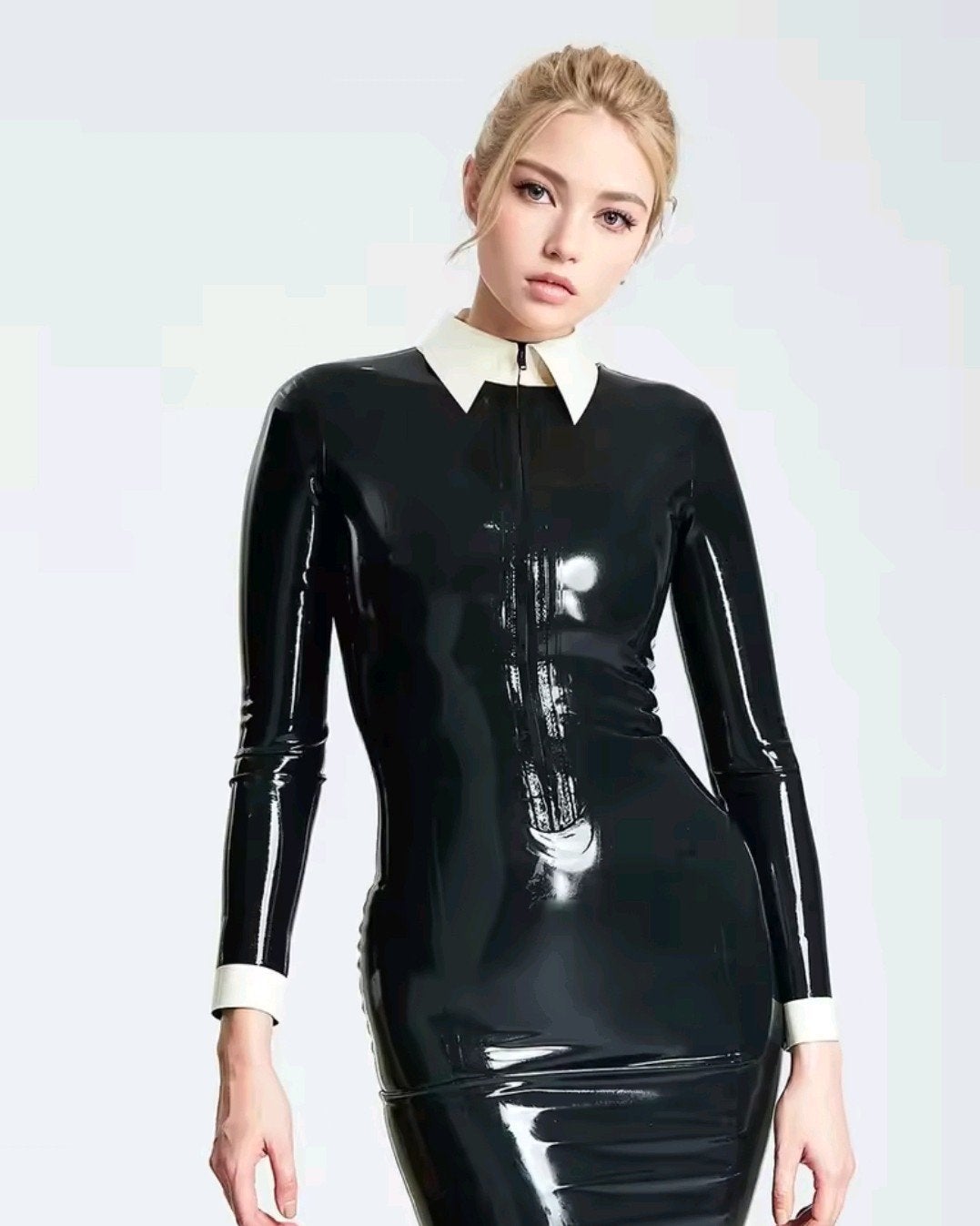 Prachtige Latex Jurk met Rits, tm XXL, Hobby en Vrije tijd, Verzenden, Nieuw, Pak of Jurk