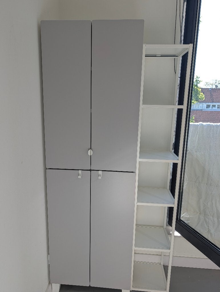 IKEA SMÅSTAD PLATSA kinderkledingkast grijs, Ophalen, 105 cm of meer, Zo goed als nieuw, Voetruimte