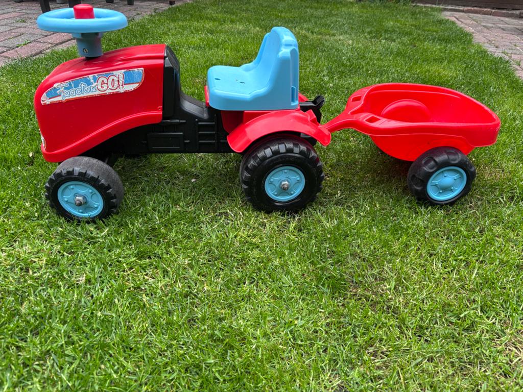 Rode Tractor GO! met aanhanger voor kinderen, Ophalen, Gebruikt, Overige merken