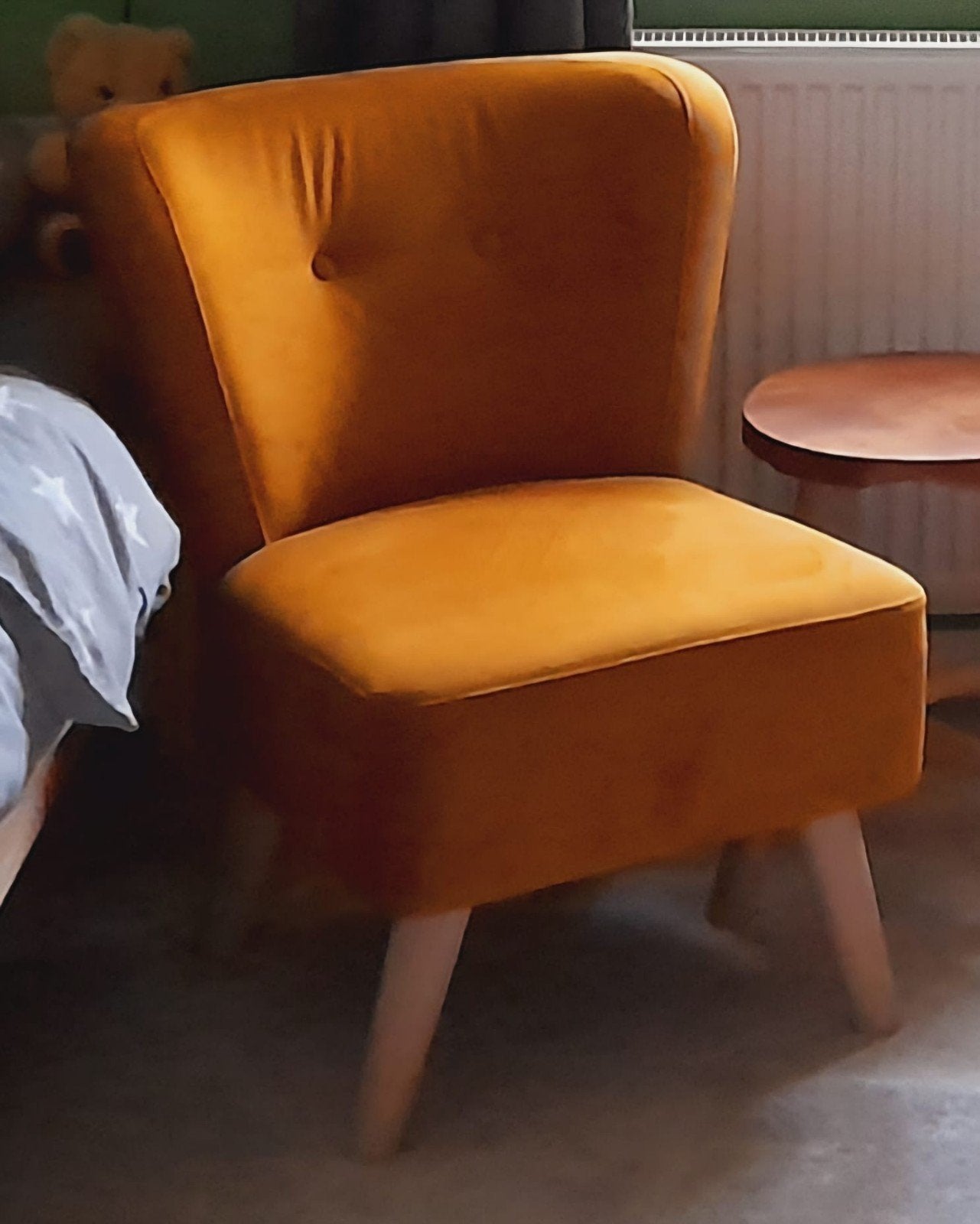 OKERGELE FAUTEUIL, Ophalen, 75 tot 100 cm, Zo goed als nieuw, 75 tot 100 cm