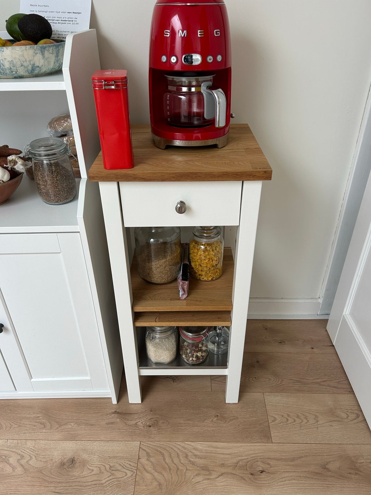 IKEA Stenstorp Keukentrolley - Wit met Eikenblad, Huis en Inrichting, Ophalen, Gebruikt, Hout, IKEA