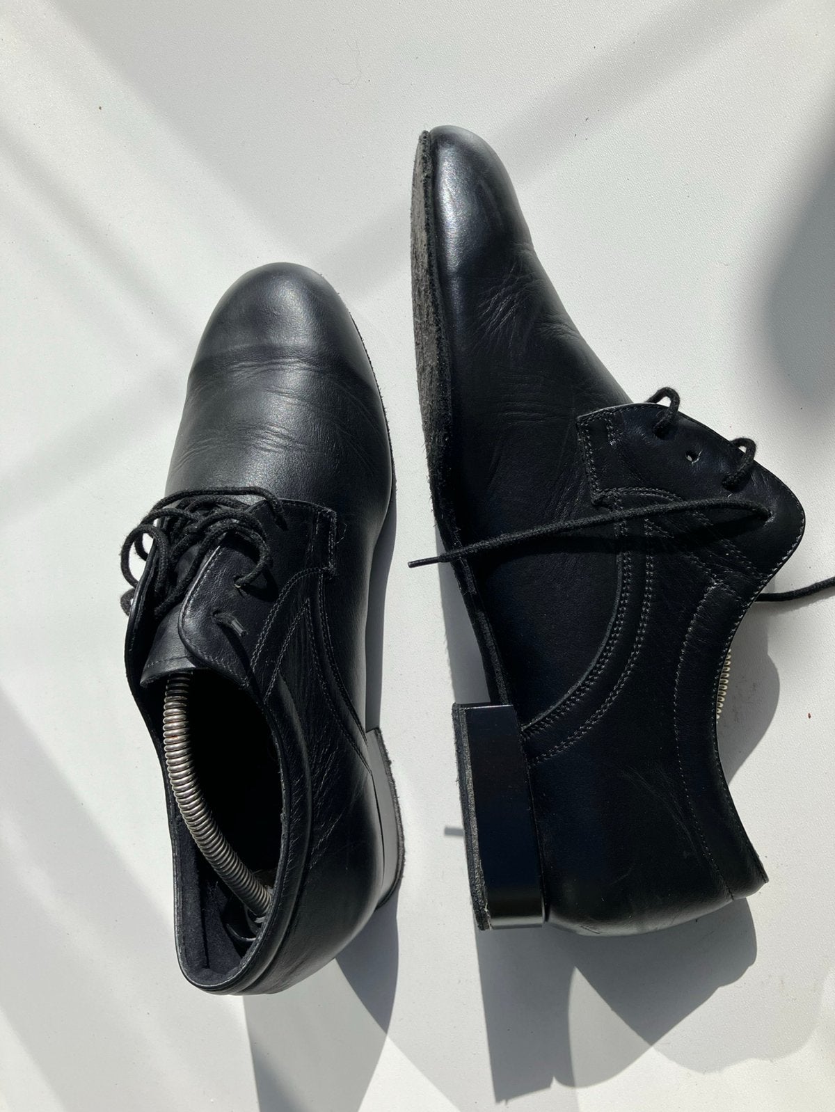 Heren leren dansschoen mt 8 zwart, Ophalen of Verzenden, Zo goed als nieuw, Schoenen