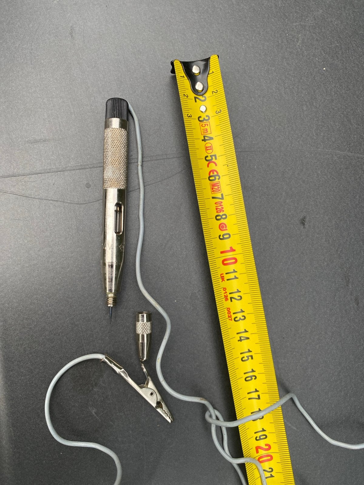 Spanningzoeker / Stroomtester 6V-24V met kabel en klem, Auto diversen, Ophalen, Gebruikt