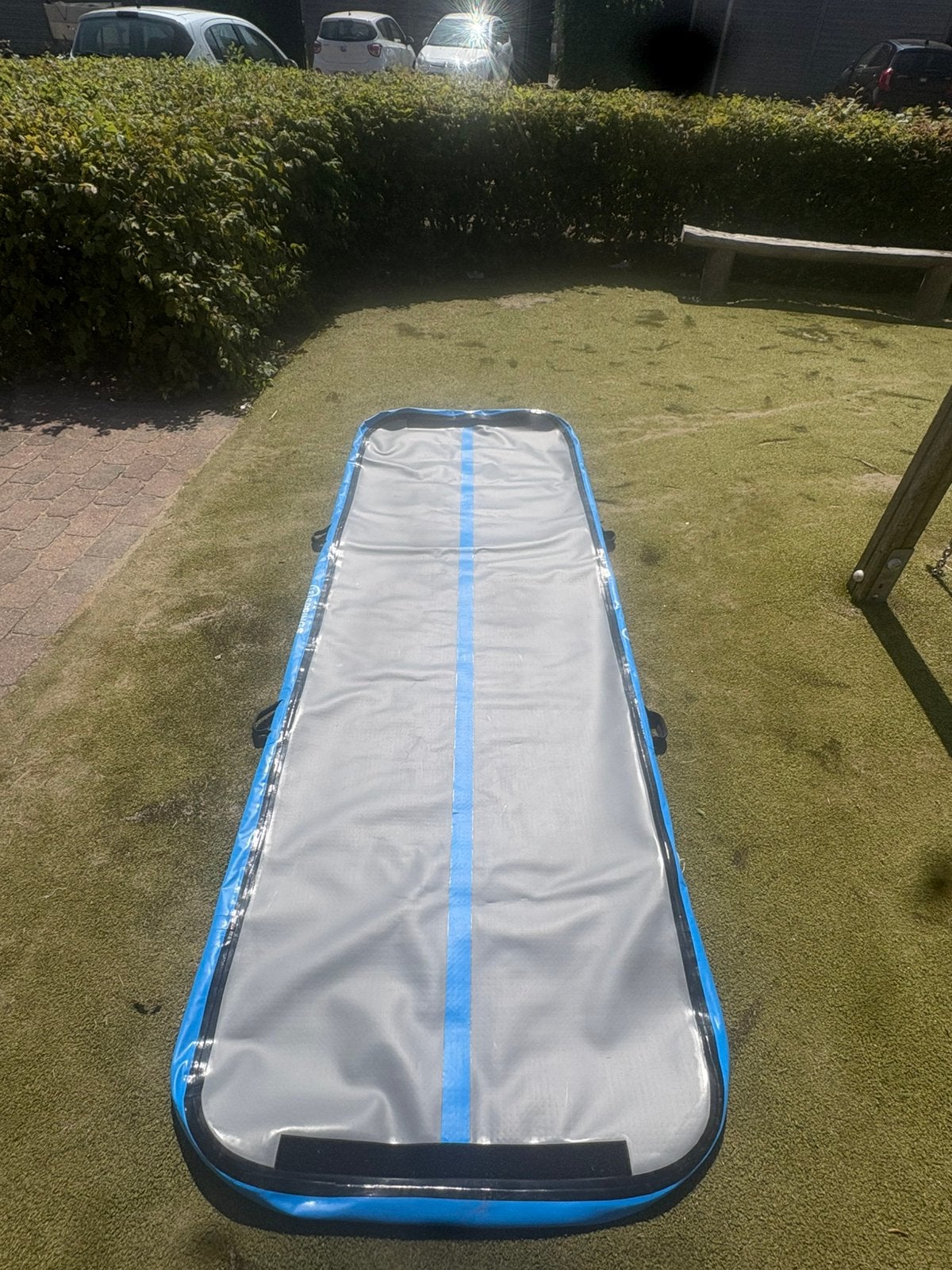 Airtrack turnen, Sport en Fitness, Kindermaat 122 t/m 140, Ophalen, Zo goed als nieuw, Materiaal