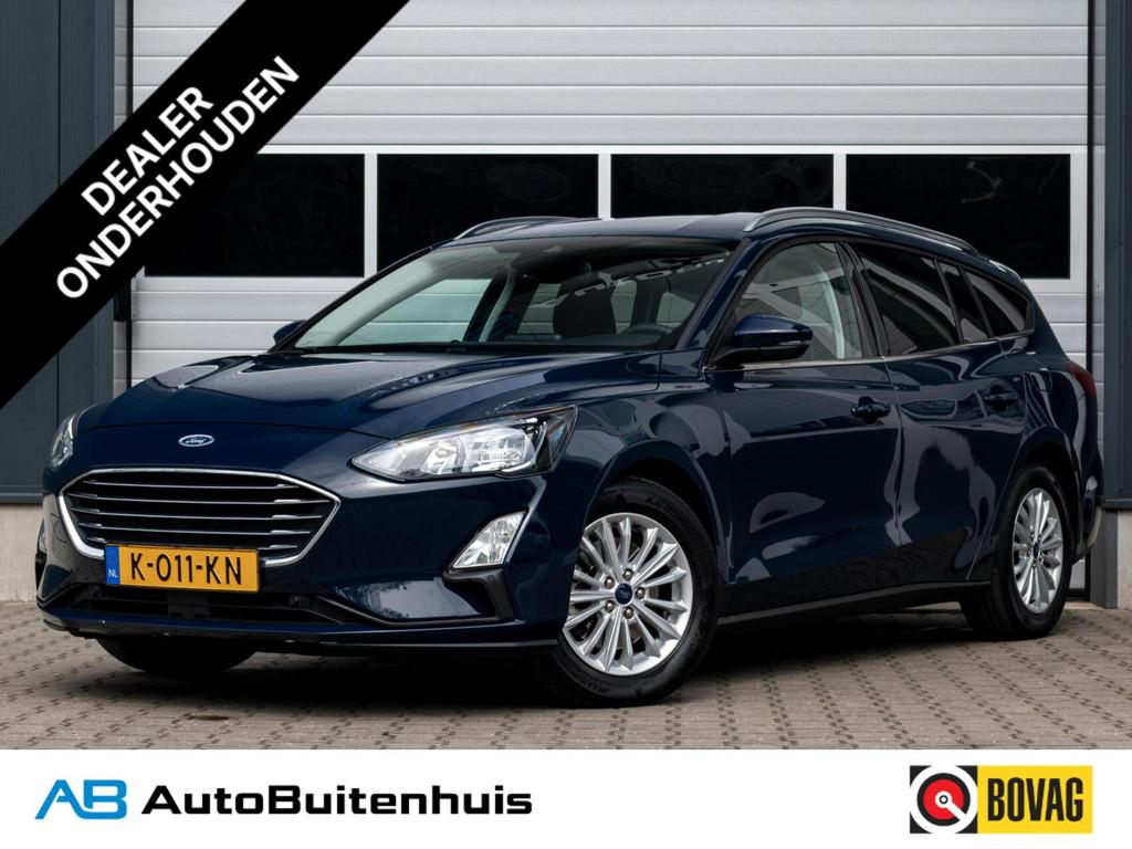 Ford Focus 1.0 EcoBoost Hybrid Titanium X|1e EIGENAAR|ELEK., Gebruikt, Automatische klimaatregeling, Blauw, Origineel Nederlands