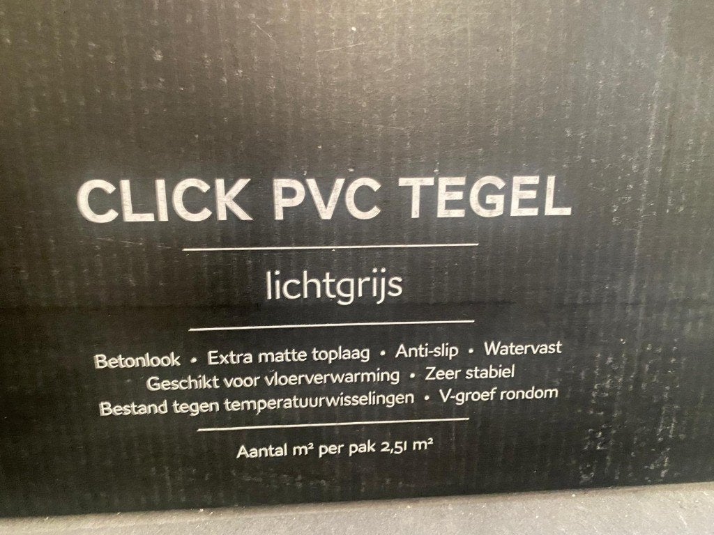 4 pakken Click PVC Tegels, licht grijs, Overige materialen, 30 cm of meer, 50 tot 150 cm, Nieuw