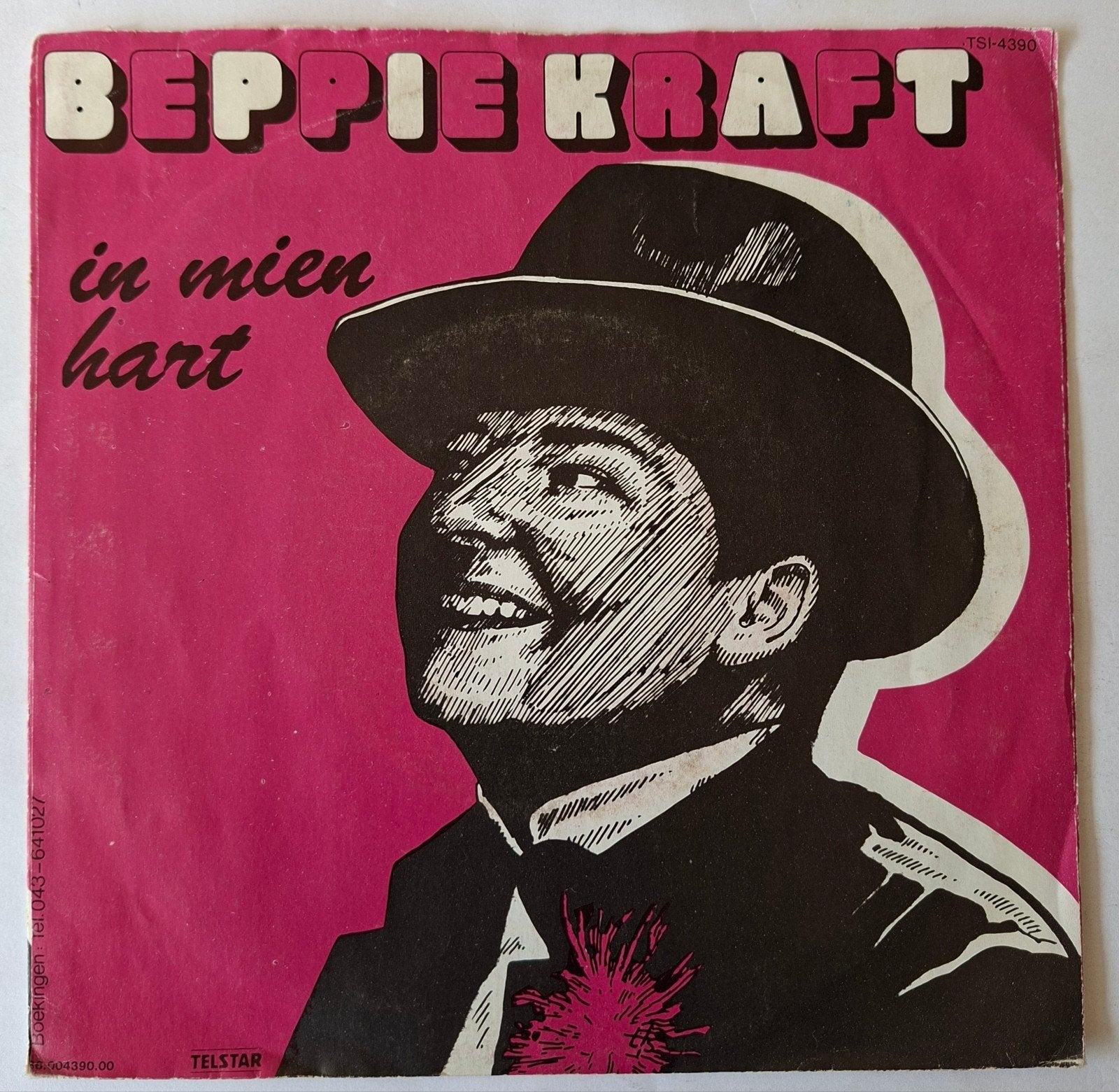 Beppie Kraft     In Mien Hart, Cd's en Dvd's, Vinyl | Nederlandstalig, Ophalen of Verzenden, Gebruikt, 7 inch, Levenslied of Smartlap