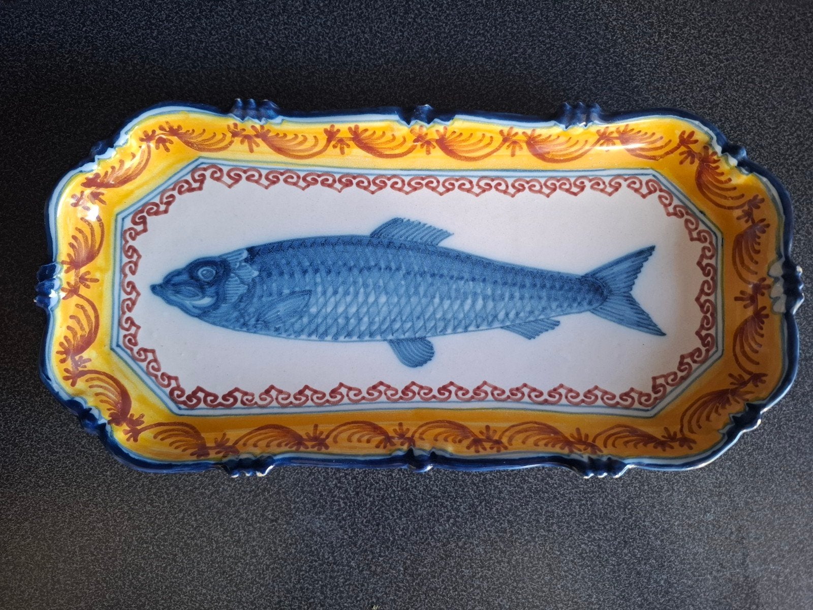 Tichelaar Makkum haringschaal - Antiek Delfts Blauw, Ophalen of Verzenden