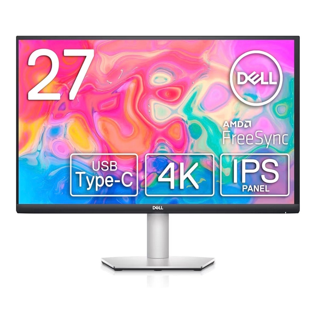 Dell S2722QC 27 inch 4K USB-C Monitor, HDMI, Ingebouwde speakers, 60 Hz of minder, Ophalen