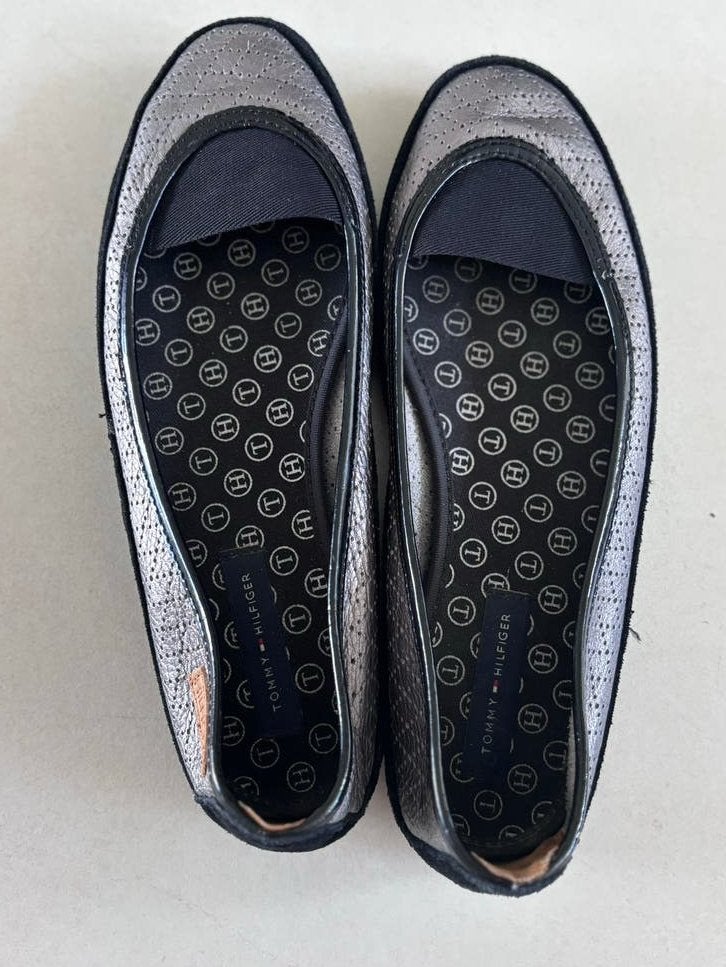Tommy Hilfiger leren ballerina's - zo goed als nieuw, Ophalen, Zo goed als nieuw, Blauw, Ballerina's