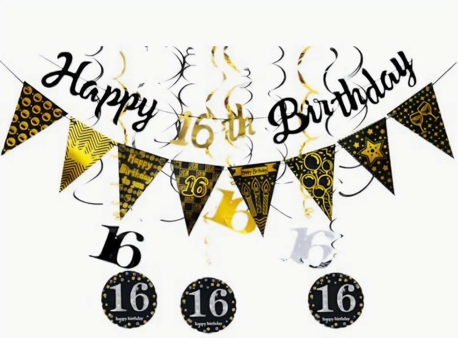 Versiering 16 jaar, Ophalen, Nieuw, Versiering, Verjaardag