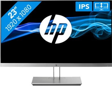 HP EliteDisplay E233 Zilver 23" beeldscherm monitor FULL HD, Hp, IPS, DisplayPort, In hoogte verstelbaar