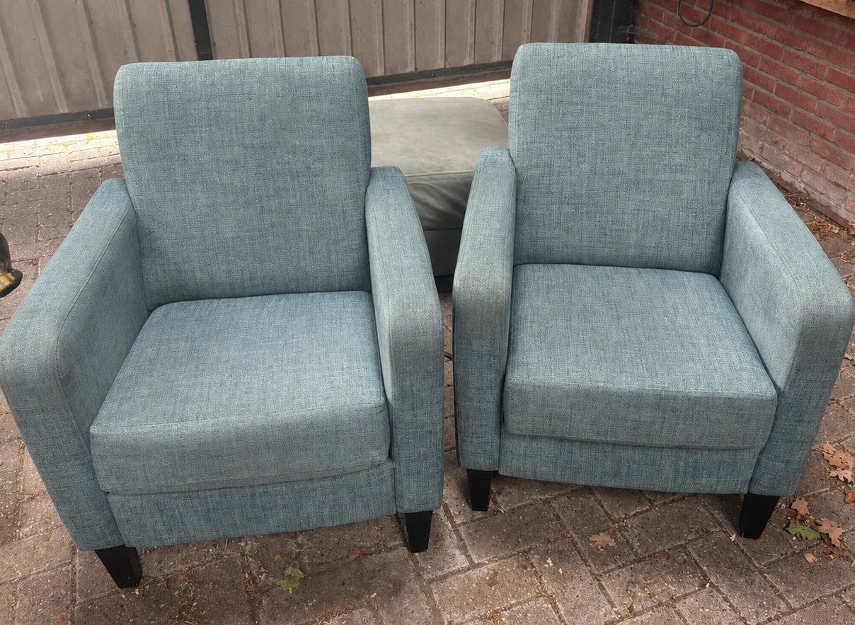 Fauteuils groen, Ophalen, Gebruikt, 75 tot 100 cm, 50 tot 75 cm