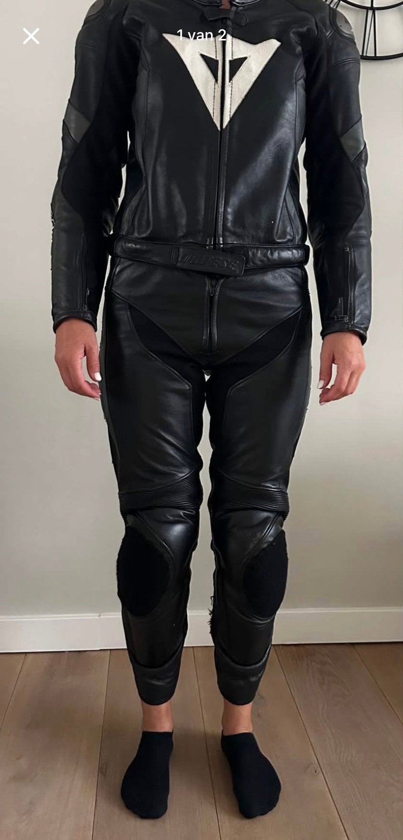Leren motorpak, Kleding | Dames, Jumpsuits, Ophalen of Verzenden, Zo goed als nieuw, Zwart