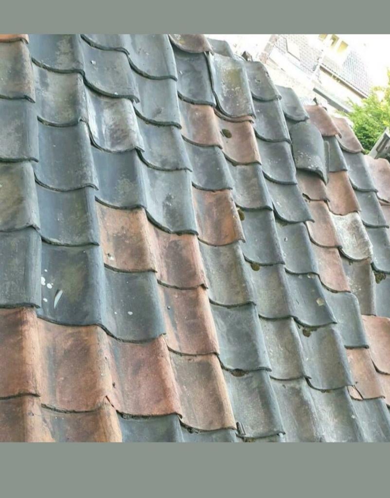 100 jaar oude holle pannen, Ophalen, Steen of Klei, 15 m² of meer, Dakpannen