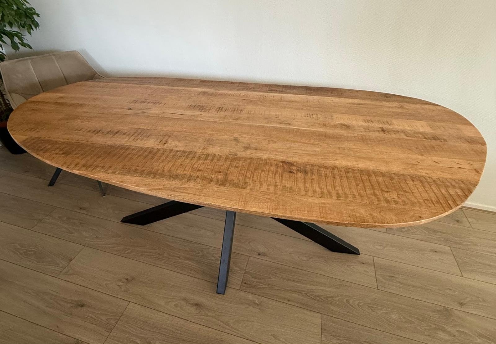 EETKAMERTAFEL NIEUW!, Huis en Inrichting, Tafels | Eettafels, Ophalen, Nieuw, Ovaal, 200 cm of meer
