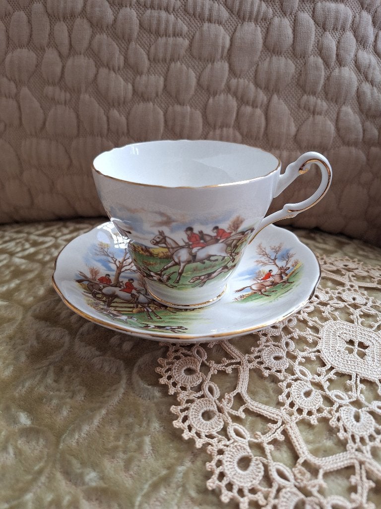 Brocante Engelse Kop & Schotel van Regency **Mimosa**, Ophalen of Verzenden