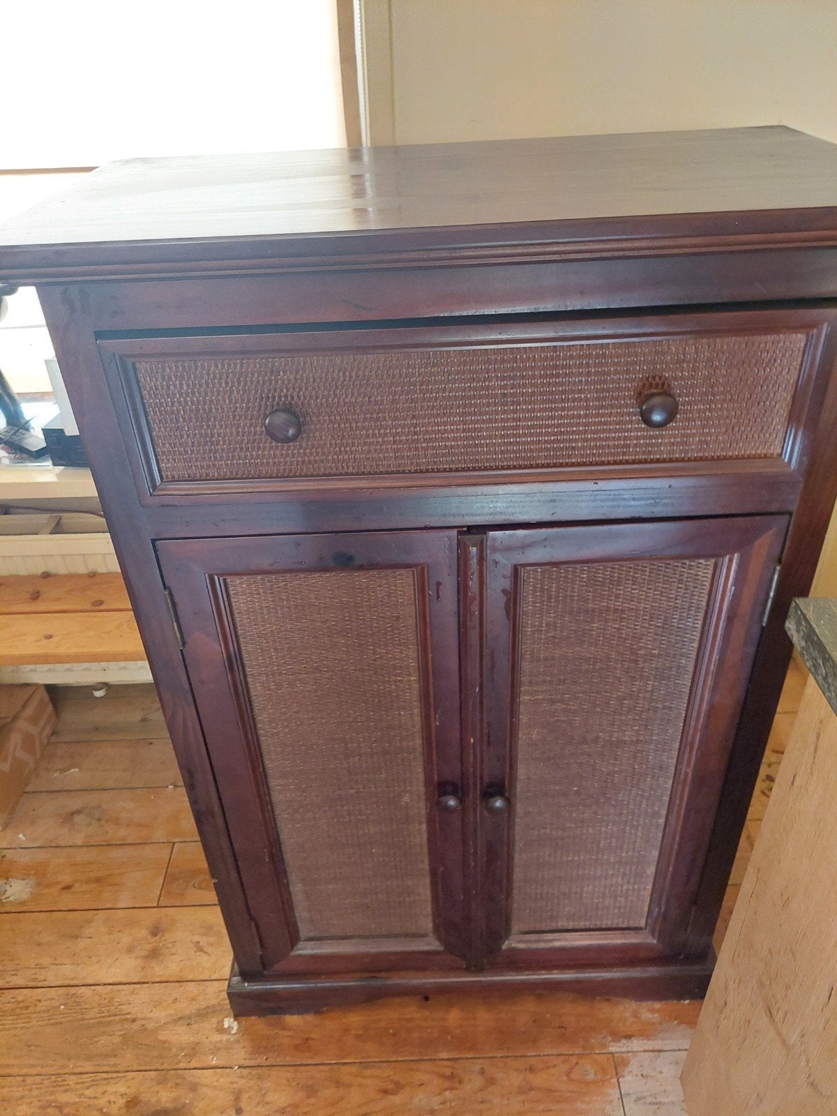 houten kast, Ophalen, Gebruikt