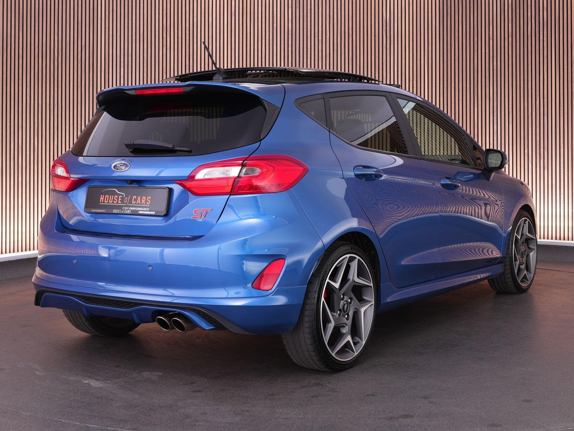 Ford Fiesta ST-3 1.5 200pk PERFORMANCE PACK Pano|launch cont, Voorwielaandrijving, 1188 kg, Blauw, Leder en Stof