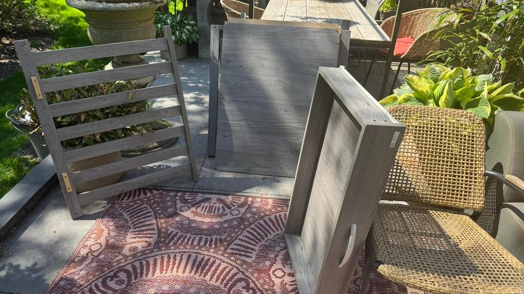 Grijze houten  TWF box., Kinderen en Baby's, Boxen, Ophalen, Gebruikt, Vierkant, Lade