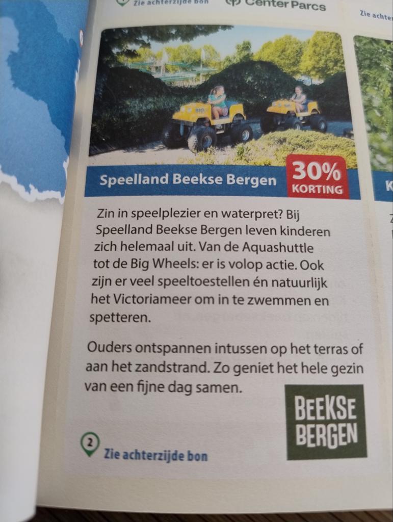 Korting Speellland Beekse Bergen., Drie personen of meer, Kortingsbon