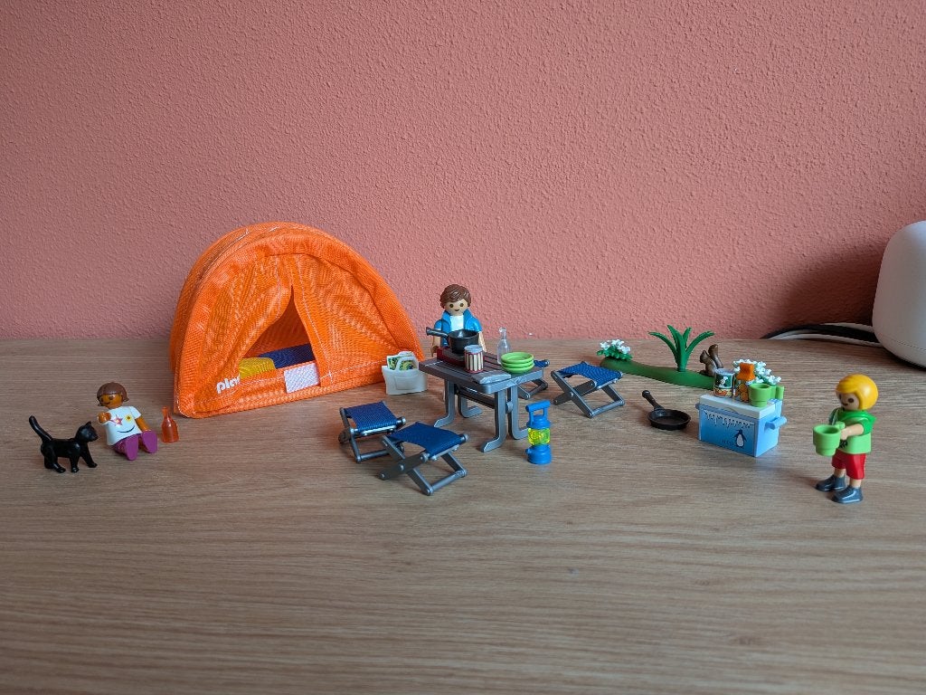 Playmobil campingset, Complete set, Overige typen, Zo goed als nieuw, Family fun