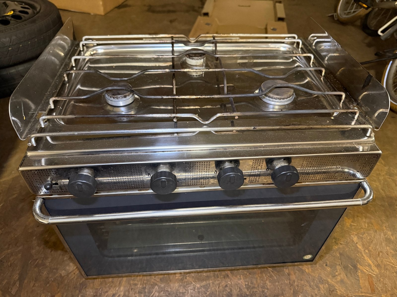 Eno 3-pits kooktoestel / gasfornuis met oven, Ophalen, Gebruikt, Kombuis en Sanitair, Zeilboot of Motorboot