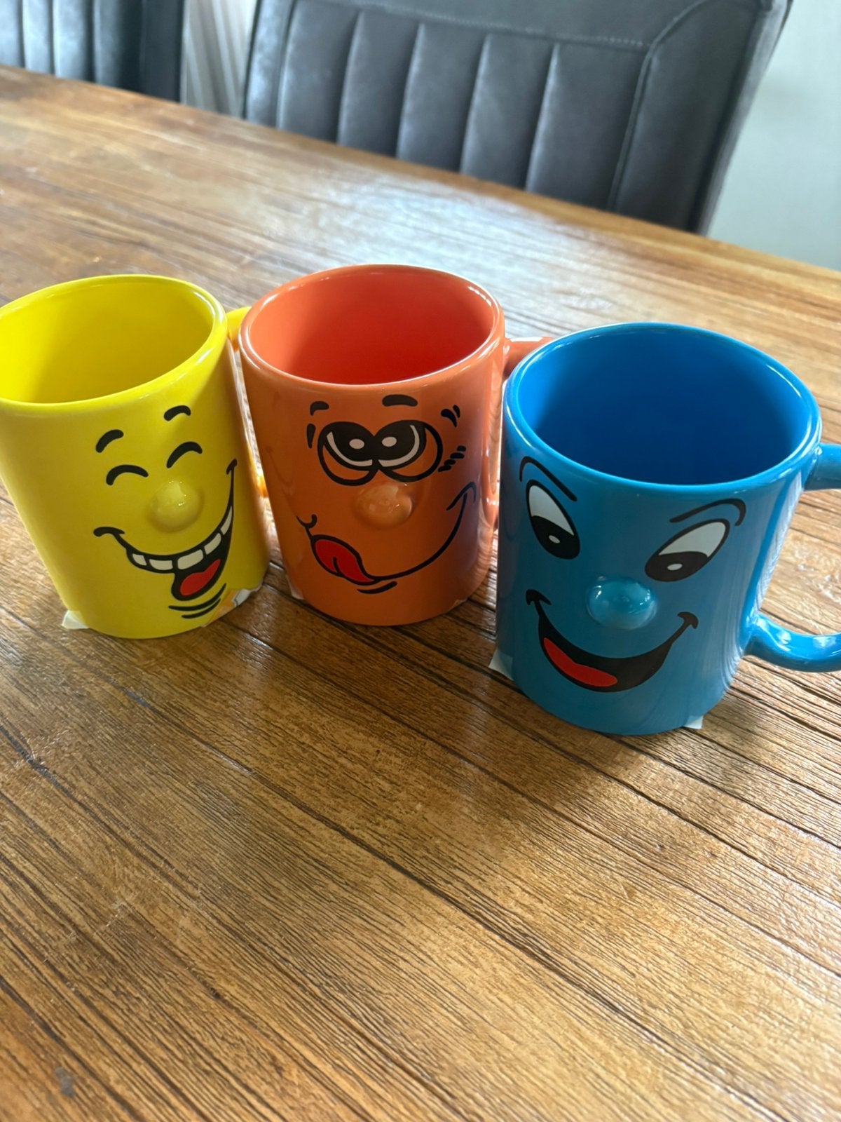 3 grappige bekers, Ophalen of Verzenden, Zo goed als nieuw, Overige stijlen, Kop(pen) en/of Schotel(s)