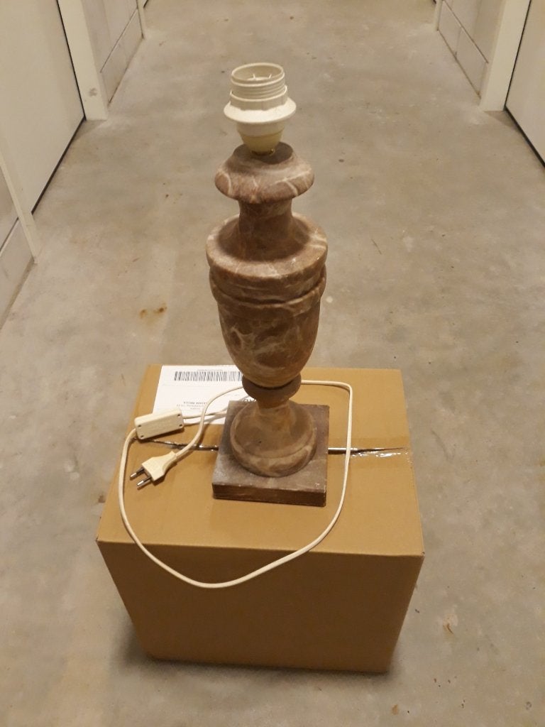 Natuurstenen schemerlamp, Ophalen, Gebruikt, Overige merken, E27 (groot)