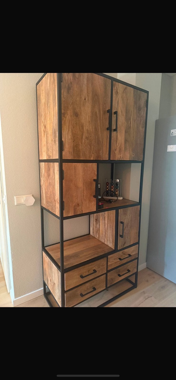 vakken kast denver mango hout, Ophalen of Verzenden, Gebruikt, 25 tot 50 cm, 150 tot 200 cm