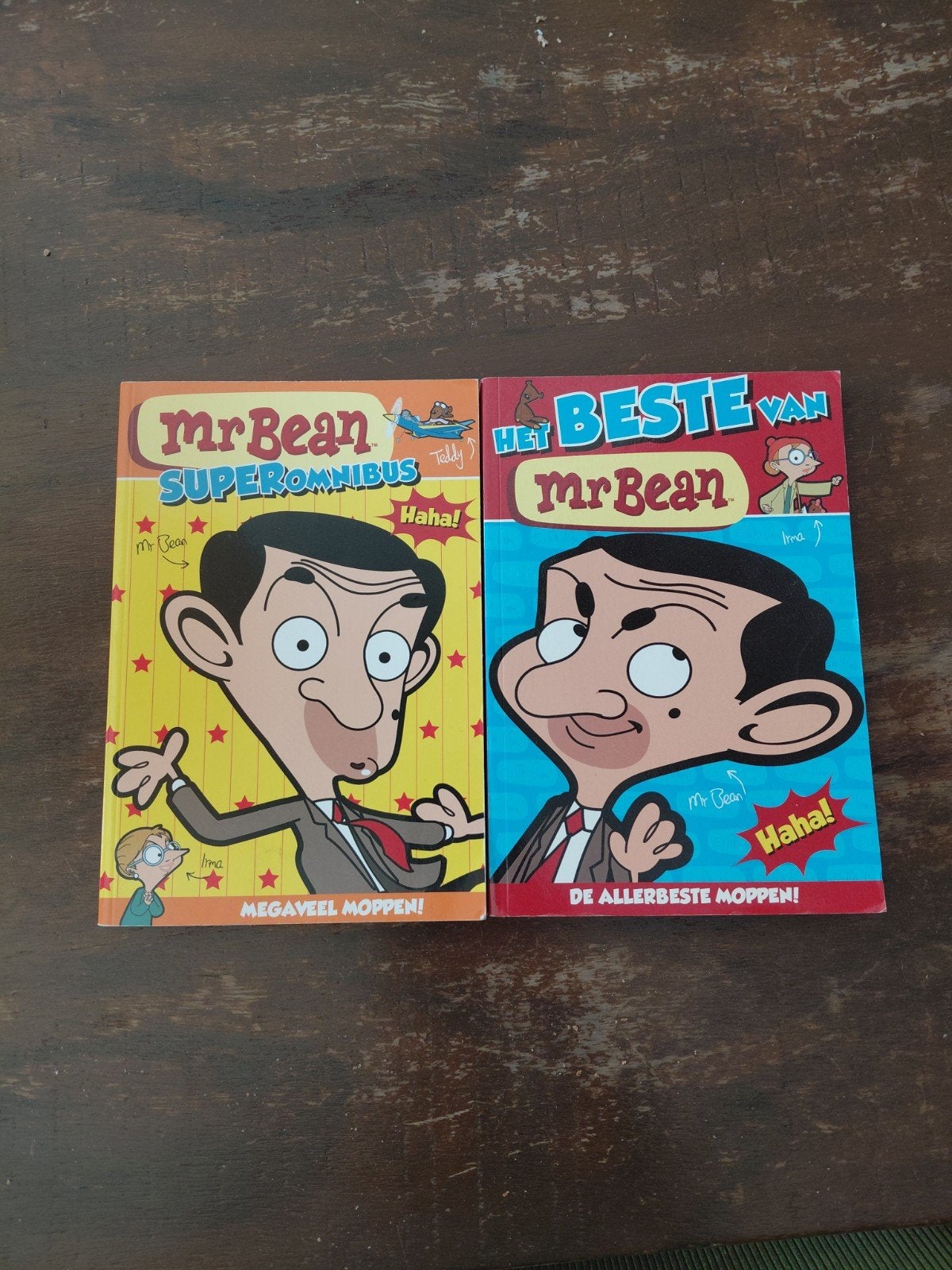 Mr. Bean Superomnibus & Het Beste van Mr. Bean- Moppenboeken, Ophalen of Verzenden, Zo goed als nieuw, Rowan Atkinson (gebaseerd op)