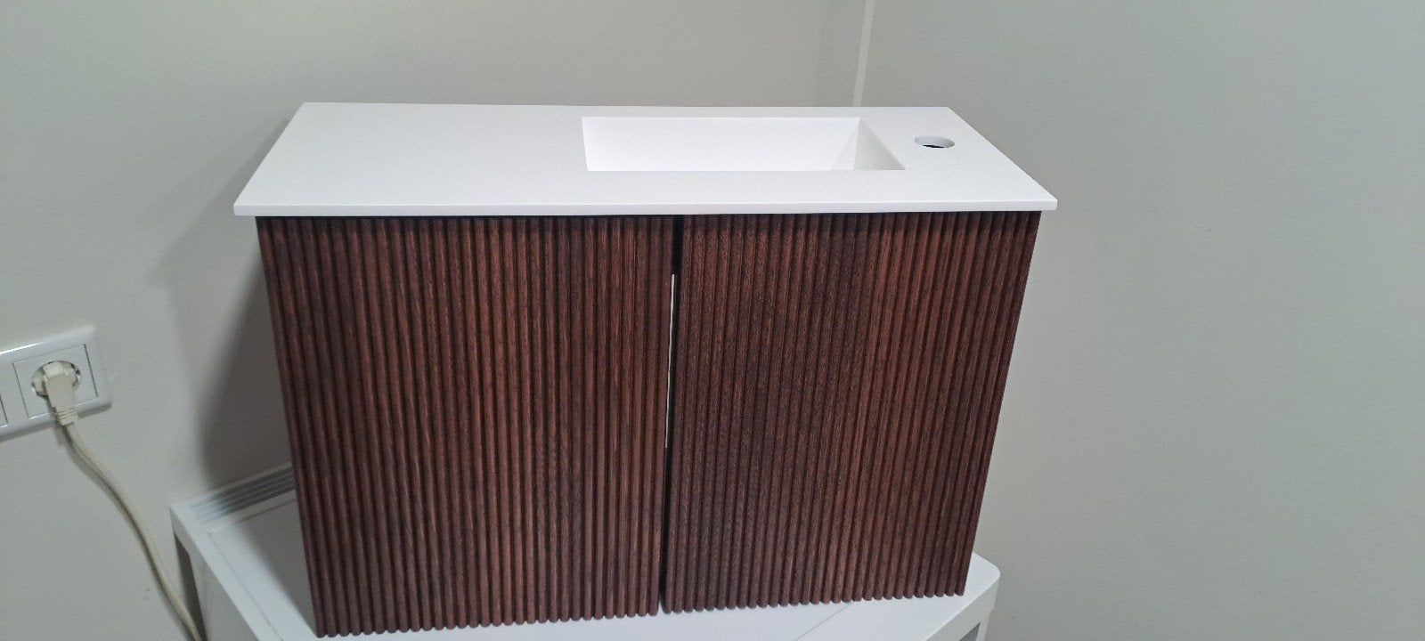 Mondial Toiletmeubel met Verticale Ribbels 🤩 Ruby, Ophalen, Nieuw, 50 tot 100 cm, Minder dan 100 cm