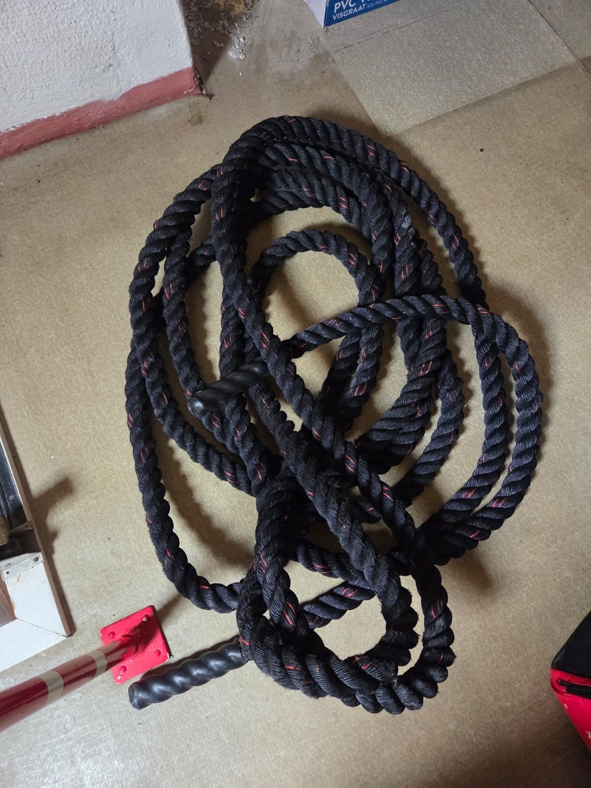 Battle Rope - Krachttraining Touw, Sport en Fitness, Fitnessmaterialen, Ophalen, Gebruikt, Rug, Battle rope