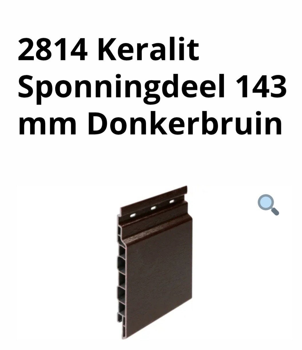 Keralit Donkerbruin sponningdeel 143 mm, Ophalen of Verzenden, Nieuw