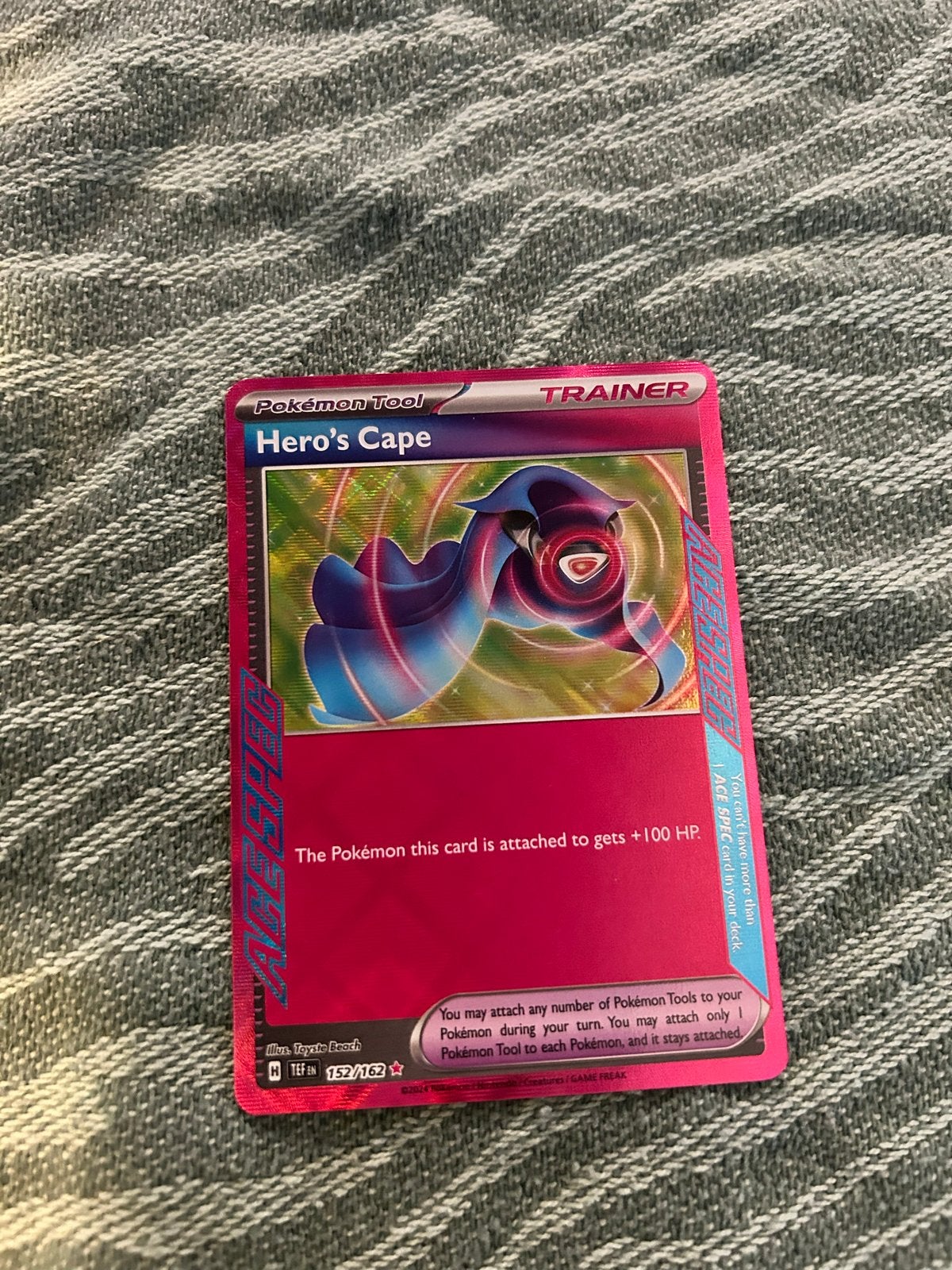 Pokémon kaart Hero's Cape 152/162 Trainer Kaart, Ophalen of Verzenden, Zo goed als nieuw, Losse kaart