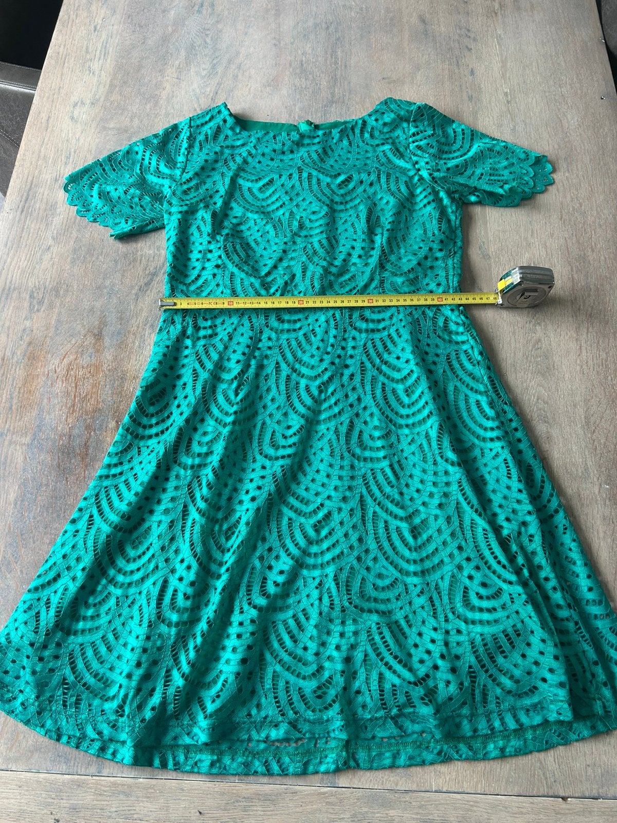 Groene jurk, Ophalen of Verzenden, Zo goed als nieuw, Maat 42/44 (L), Groen