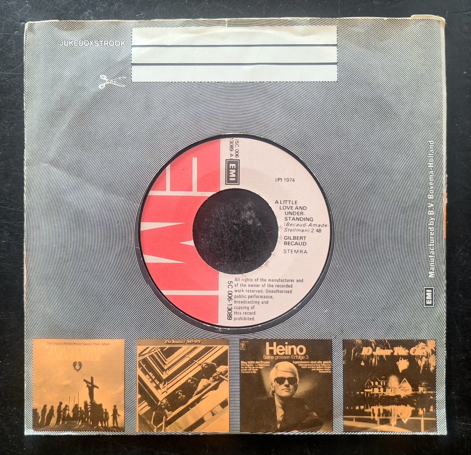 7"/SINGLE  GILBERT BÉCAUD -A Little Love And Understanding, Ophalen of Verzenden, Gebruikt, Pop