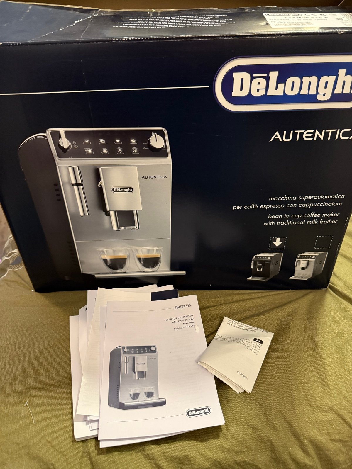 Foto 2 van De'Longhi Autentica koffiebonen automaat
