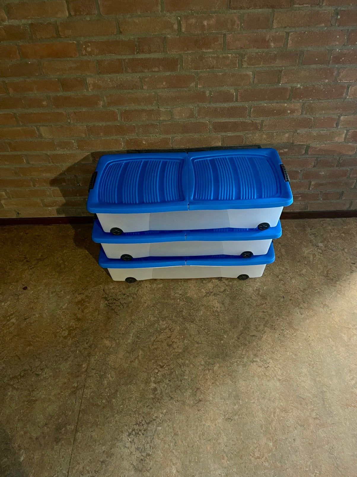 Opbergbox onder bed met wieltjes - 77x37x16 cm, Ophalen, Gebruikt, 50 tot 100 cm, 5 – 50