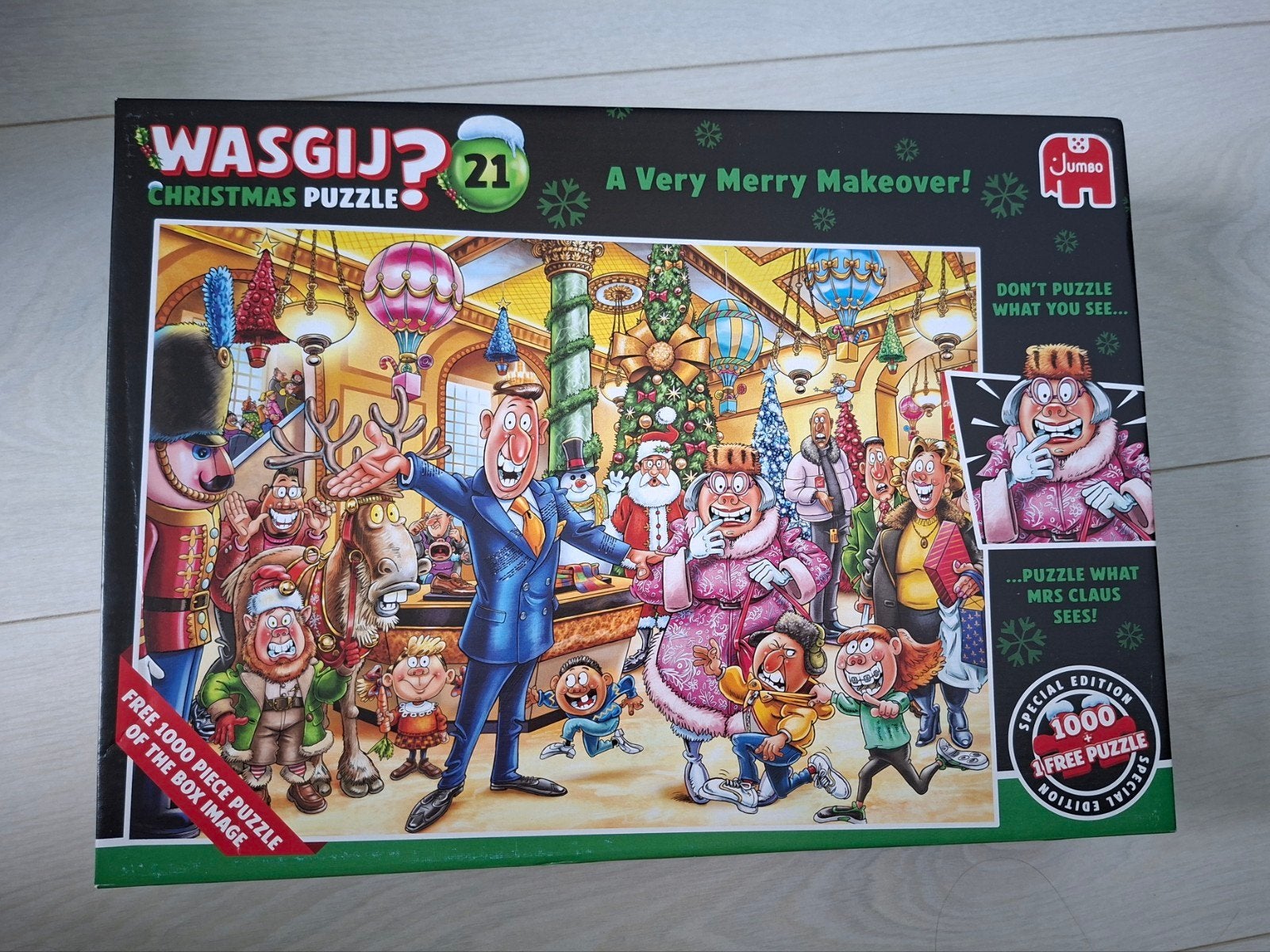 Wasgij? Christmas 21: A Very Merry Makeover! 1000 stukjes, Ophalen of Verzenden, 500 t/m 1500 stukjes, Nieuw, Legpuzzel