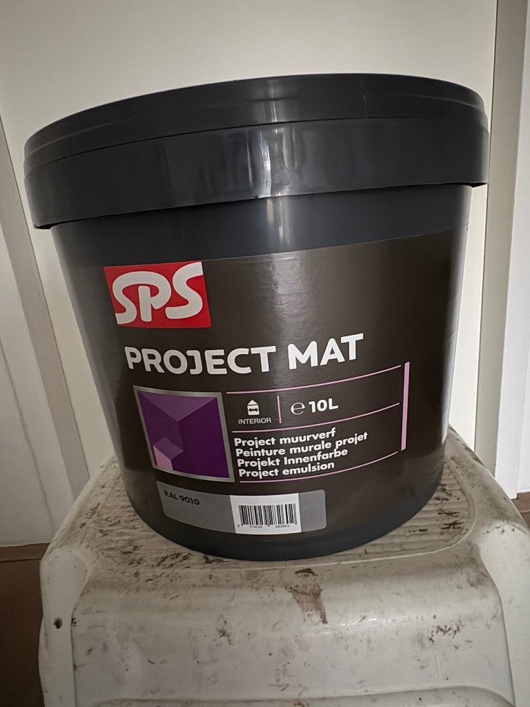 SPS project mat (latex), Ophalen, Wit, 10 tot 15 liter, Verf