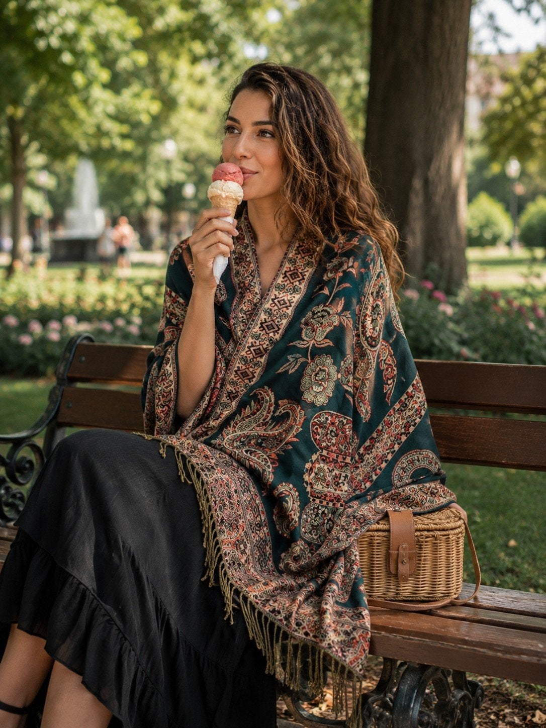 Prachtige Paisley Sjaal/Omslagdoek, Kleding | Dames, Overige Dameskleding, Onbekend, Verzenden, Nieuw