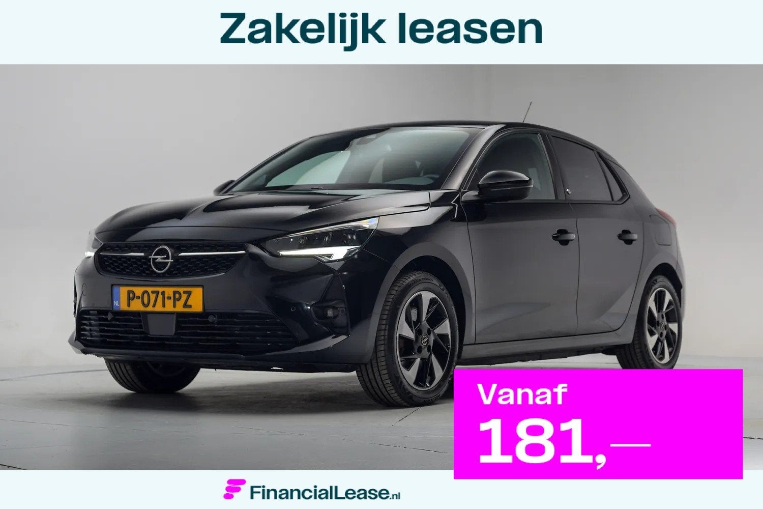 Opel Corsa-e GS Line 50 kWh [ Navi Camera Adapt.cruise ], Gebruikt, Parkeersensor, Zwart, Leder