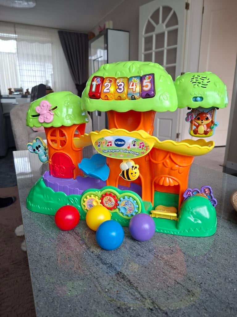 Vtech Dierenpret Ballenboom met 4 ballen, Kinderen en Baby's, Speelgoed | Babyspeelgoed, Ophalen of Verzenden, Zo goed als nieuw