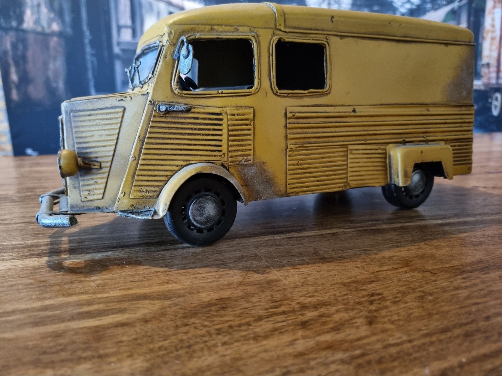 Vintage Citroën HY Bestelwagen Model - Geel, Overige merken, Auto, Groter dan 1:32, Ophalen of Verzenden