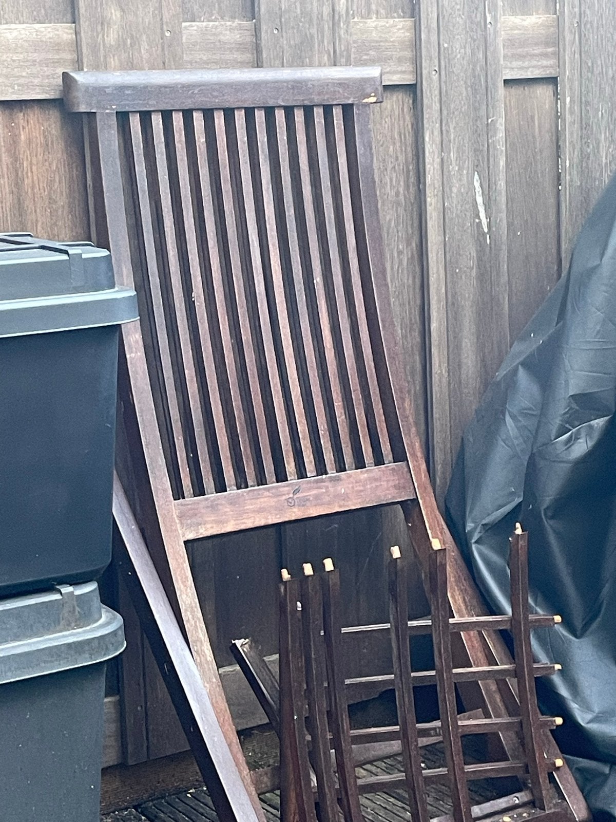 Broken teak outdoor chair, Ophalen, Gebruikt, Minder dan 25 mm, Overige typen
