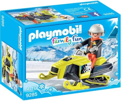 Playmobil Family Fun Sneeuwscooter met figuur - Set 9285, Complete set, Voertuig, Zo goed als nieuw, Family fun