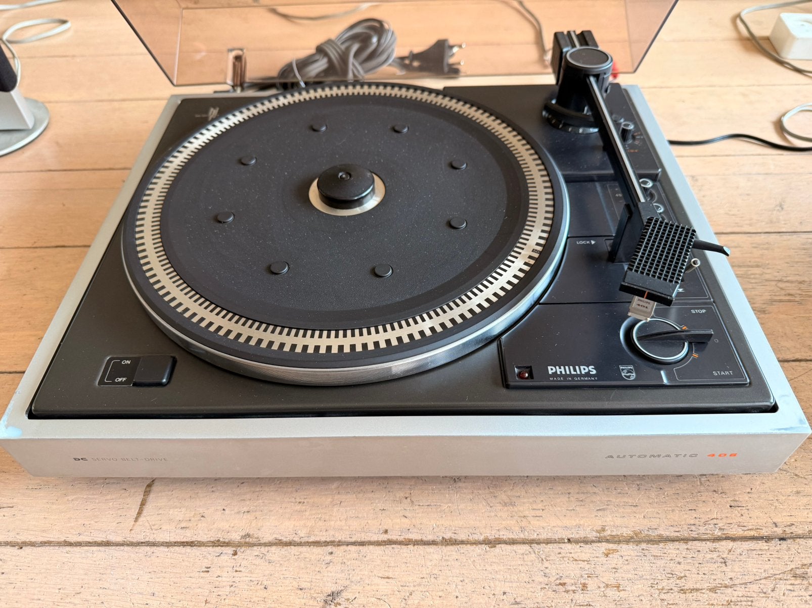 Philips  406 automatische draaitafel zie foto’s, Ophalen, Zo goed als nieuw, Philips, Automatisch