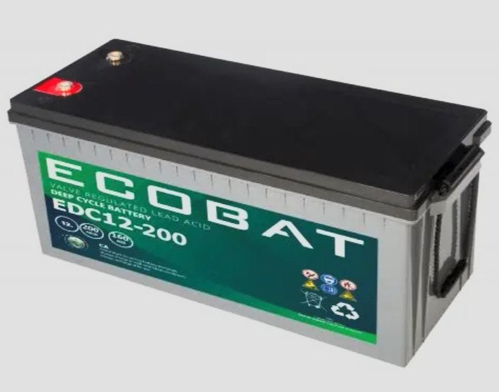 Accu: Ecobat EDC12-200 AGM DEEP CYCLE 12V 200AH, Ophalen, Gebruikt